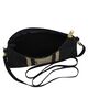 Personalized Black Canvas Crossbody Clutch With Gold Stripes Image 3 of 4